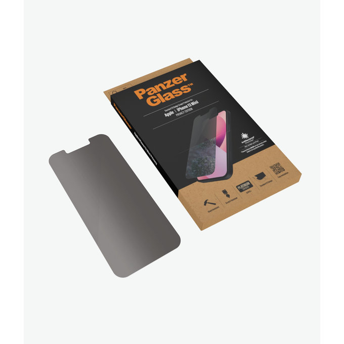 PanzerGlass - Verre Trempé Standard Fit Privacy AB pour iPhone 13 mini, transparent