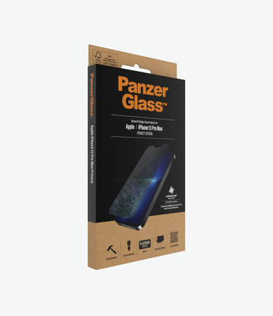 PanzerGlass - Verre trempé Standard Fit Privacy AB pour iPhone 13 Pro Max & 14 Plus, transparent