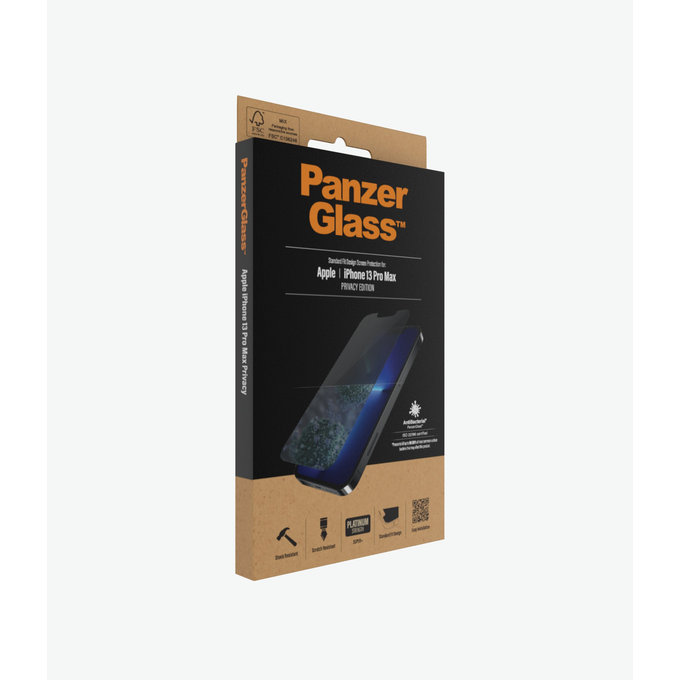 PanzerGlass - Verre trempé Standard Fit Privacy AB pour iPhone 13 Pro Max & 14 Plus, transparent