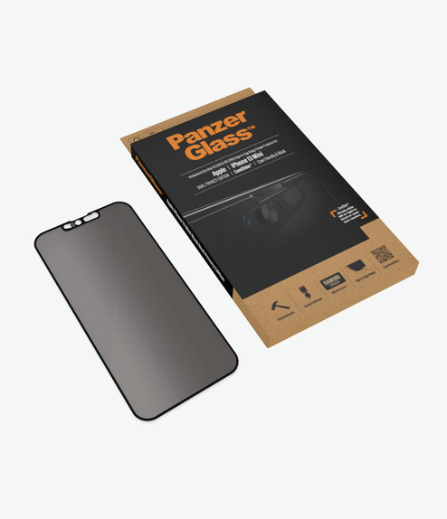 PanzerGlass - Coque en verre trempé Privacy CamSlider AB pour iPhone 13 mini, noir