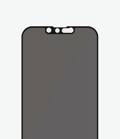 PanzerGlass - Coque en verre trempé Friendly Privacy AB pour iPhone 13, 13 Pro, 14 et 16e, noir