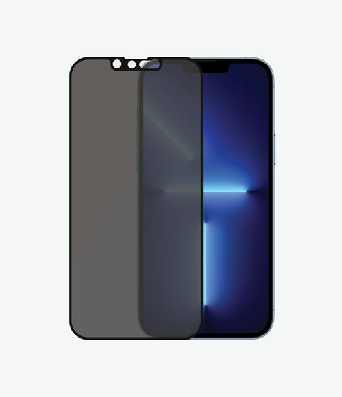 PanzerGlass - Coque en verre trempé Friendly Privacy AB pour iPhone 13 Pro Max et 14 Plus, noir