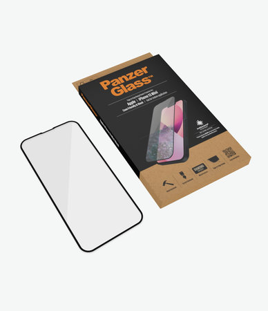 PanzerGlass - Étui en verre trempé Friendly AB pour iPhone 13 mini, noir