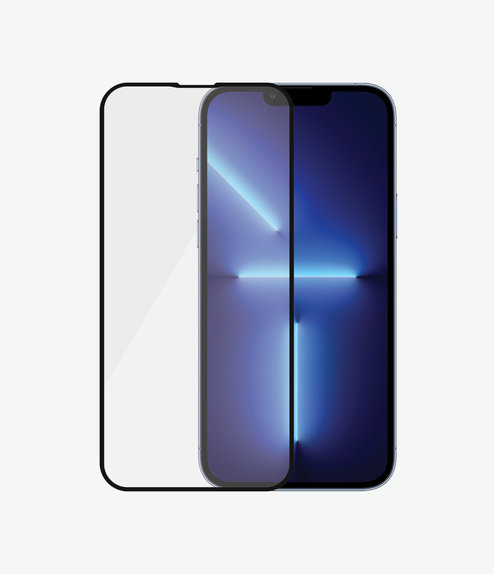 PanzerGlass - Étui en verre trempé Friendly AB pour iPhone 13 Pro Max et 14 Plus, noir