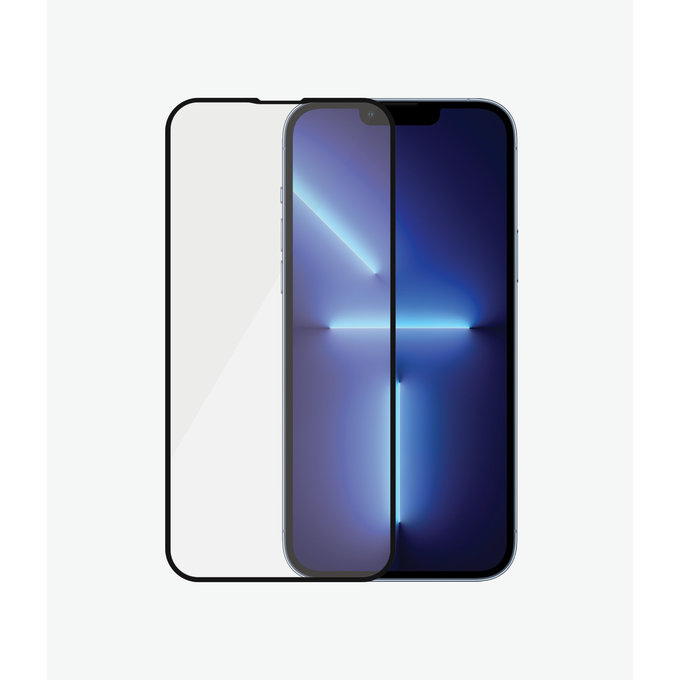 PanzerGlass - Étui en verre trempé Friendly AB pour iPhone 13 Pro Max et 14 Plus, noir