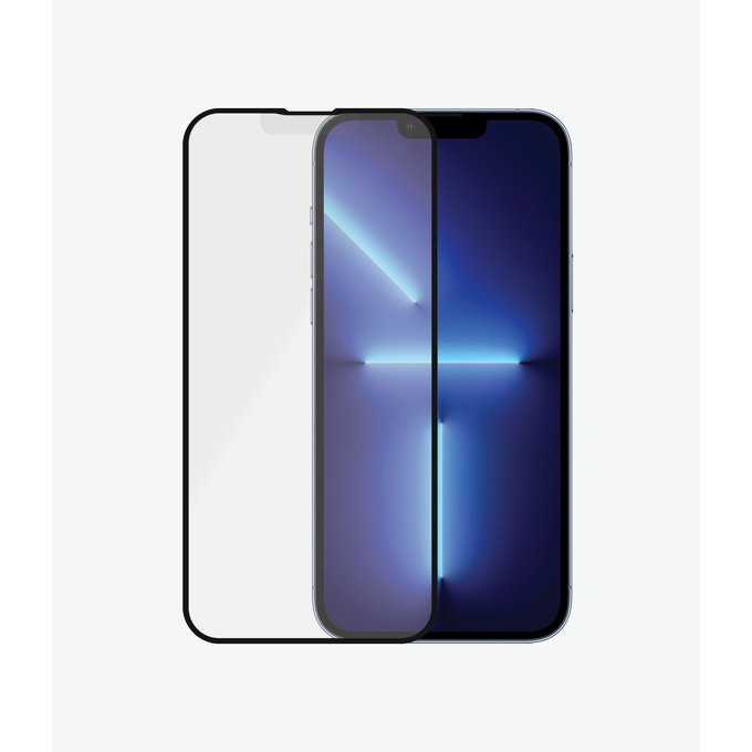 PanzerGlass - Coque en verre trempé antireflet AB pour iPhone 13 Pro Max et 14 Plus, noir