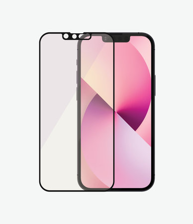 PanzerGlass - Coque en verre trempé anti-lumière bleue AB pour iPhone 13 mini, noir