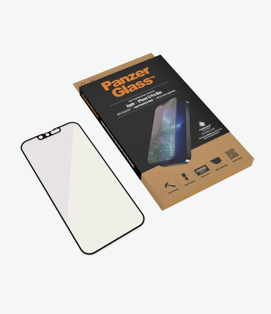 PanzerGlass - Coque en verre trempé anti-lumière bleue AB pour iPhone 13 Pro Max et 14 Plus, noir