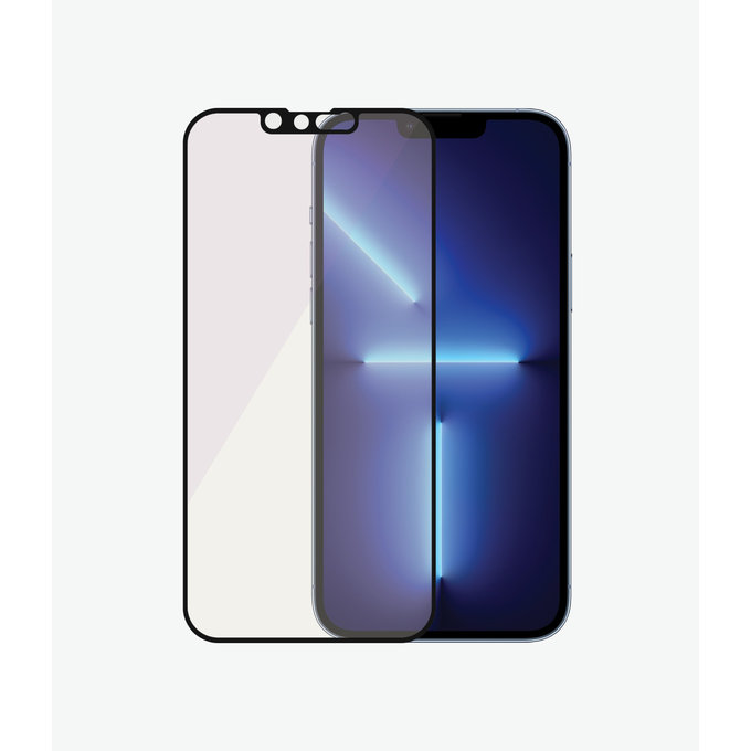 PanzerGlass - Coque en verre trempé anti-lumière bleue AB pour iPhone 13 Pro Max et 14 Plus, noir