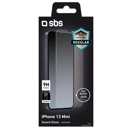 SBS - Verre Trempé pour iPhone 13 mini, transparent