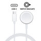 Chargeur magnétique rapide pour câble USB-C pour Apple Watch, 1 m, aluminium, bulk