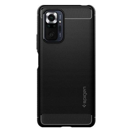 Spigen - Coque Rugged Armor pour Xiaomi Redmi Note 10 Pro, noire