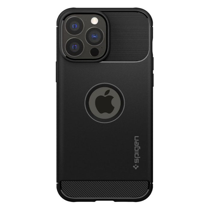 Spigen - Coque Rugged Armor pour iPhone 13 Pro, noire