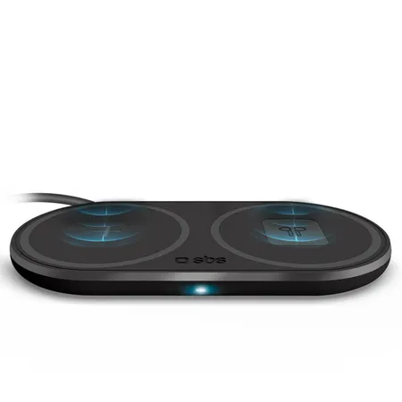 SBS - Double chargeur sans fil, noir