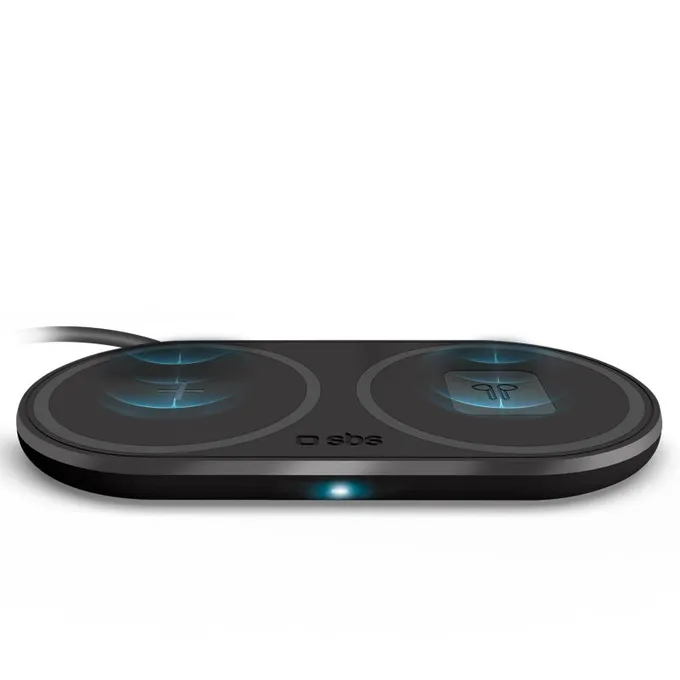 SBS - Double chargeur sans fil, noir