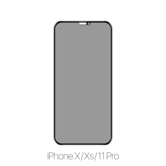 FixPremium Privacy Anti-Spy Glass - Verre trempé pour iPhone X, XS et 11 Pro