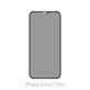 FixPremium Privacy Anti-Spy Glass - Verre trempé pour iPhone X, XS et 11 Pro