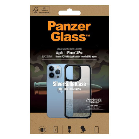 PanzerGlass - Étui SilverBullet ClearCase AB pour iPhone 13 Pro, noir
