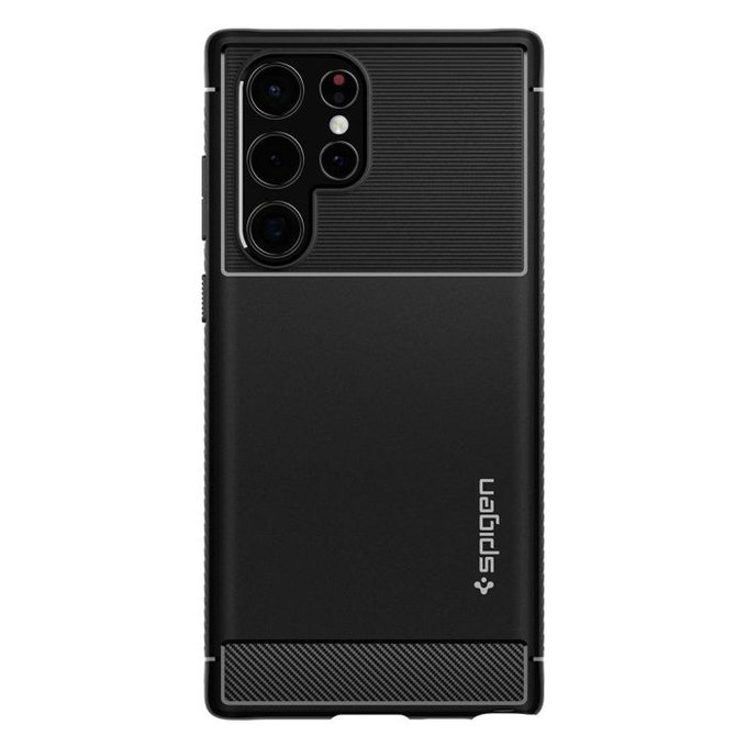 Spigen - Coque Rugged Armor pour Samsung Galaxy S22 Ultra, Noir Mat