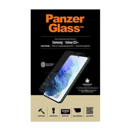 PanzerGlass - Coque en verre trempé Friendly AB pour Samsung Galaxy S22+, transparent
