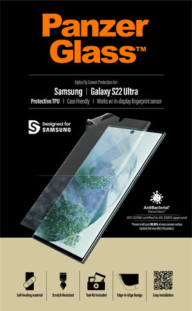 PanzerGlass - Protecteur d'écran pour Samsung Galaxy S22 Ultra, transparent