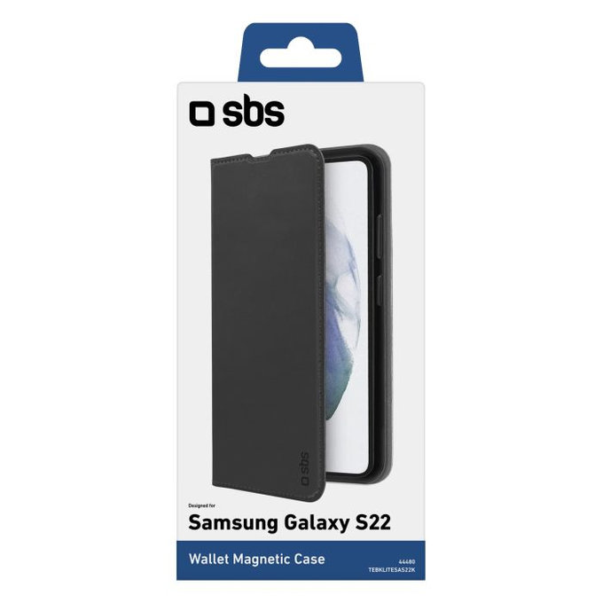 SBS - Étui Book Wallet Lite pour Samsung Galaxy S22, noir