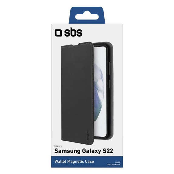 SBS - Étui Book Wallet Lite pour Samsung Galaxy S22+, noir