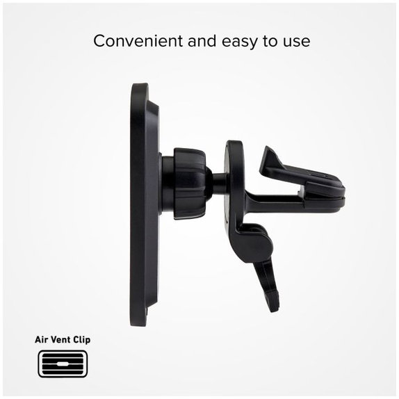 SBS - Support de voiture MagCharge pour le chargement MagSafe dans la grille d'aération, noir