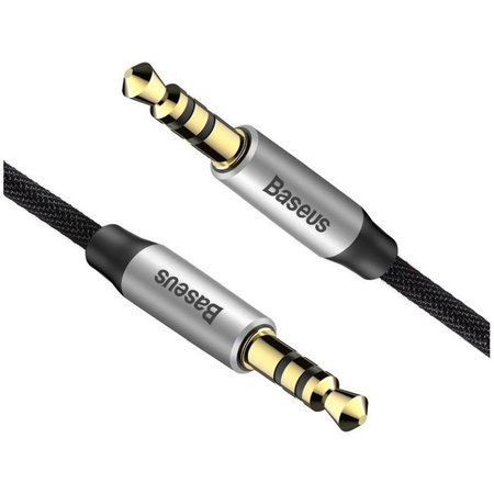 Baseus - Câble Aux (1m), argent/noir