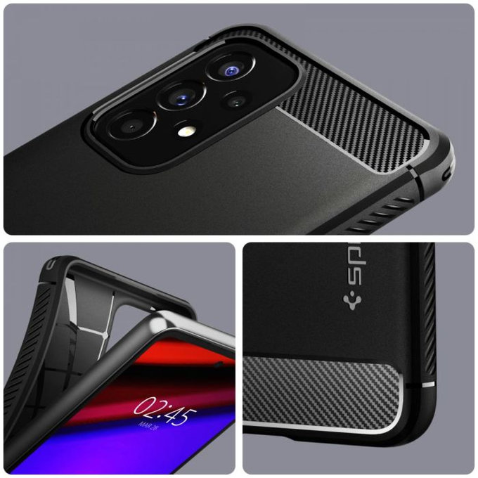 Spigen - Coque Rugged Armor pour Samsung Galaxy A53 5G, Noir Mat