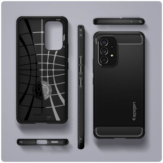 Spigen - Coque Rugged Armor pour Samsung Galaxy A53 5G, Noir Mat