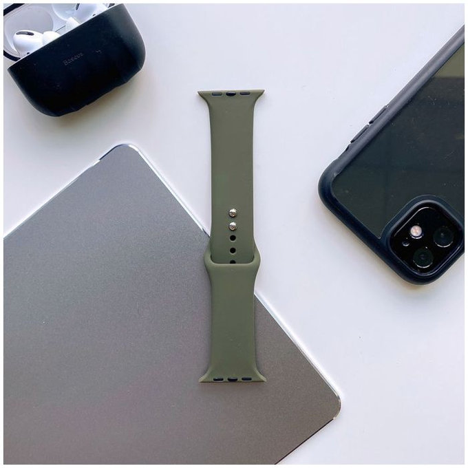 Tech-Protect - Bracelet Iconband pour Apple Watch 4, 5, 6, 7, SE (38, 40, 41 mm), vert armée