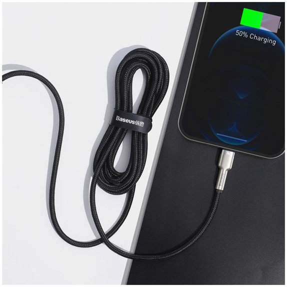 Baseus - Câble Lightning / USB-C (2m), noir