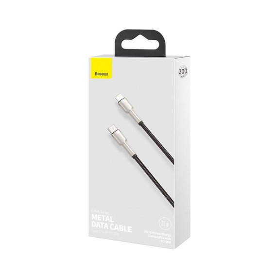 Baseus - Câble Lightning / USB-C (2m), noir