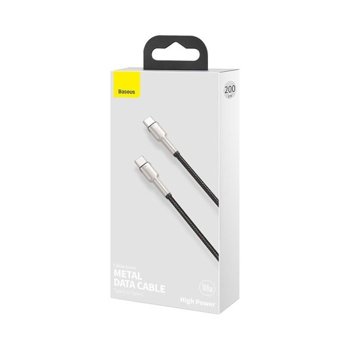 Baseus - Câble USB-C / USB-C (2m), noir