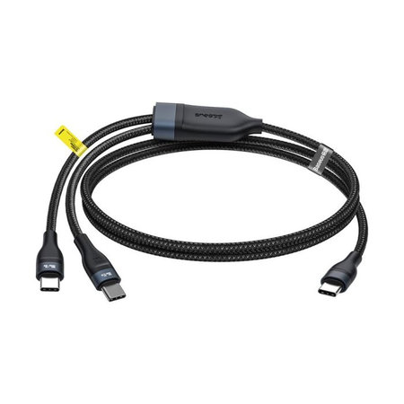 Baseus - Câble USB-C / 2x USB-C (1,5 m), noir