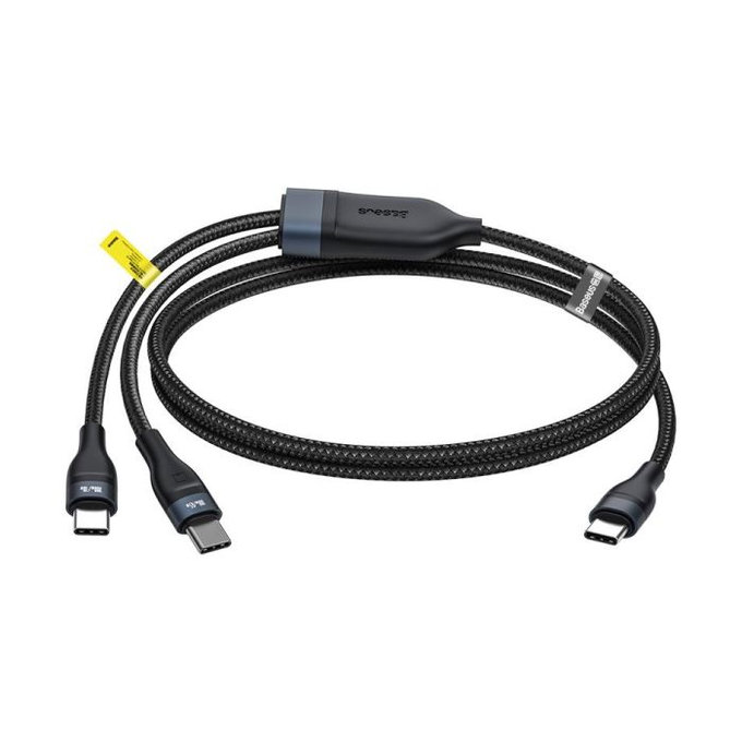 Baseus - Câble USB-C / 2x USB-C (1,5 m), noir