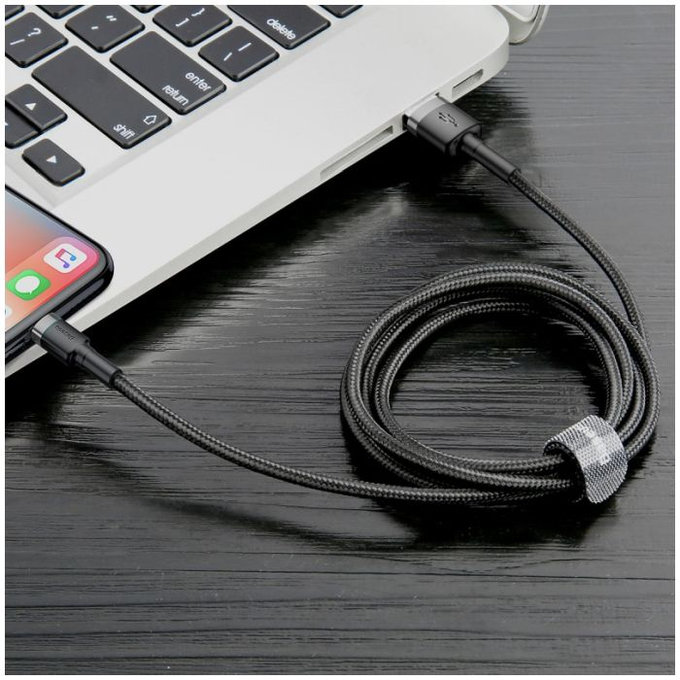 Baseus - Câble Lightning / USB (1m), noir