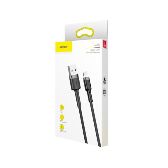 Baseus - Câble Lightning / USB (1m), noir