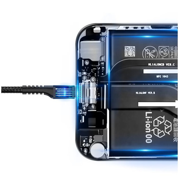 Baseus - Câble USB-C / USB (1m), ressort, noir