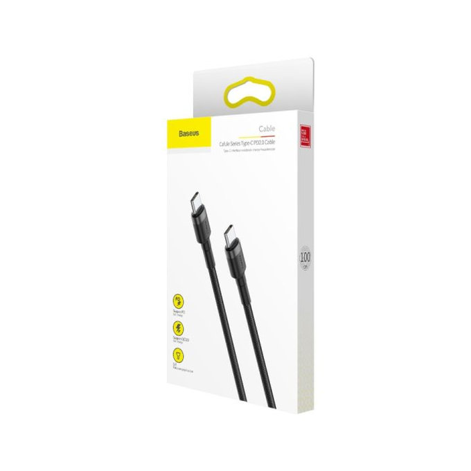 Baseus - Câble USB-C / USB-C (2m), noir