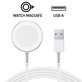 Câble de charge magnétique pour Apple Watch, USB-A, 1 m, plastique, bulk