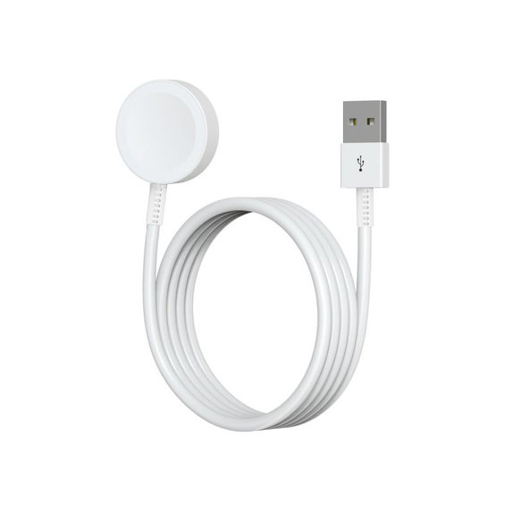 Câble de charge magnétique pour Apple Watch, USB-A, 1 m, plastique, bulk