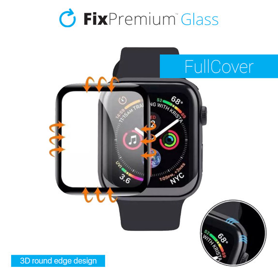 FixPremium Protecteur de montre - Plexiglas pour Apple Watch 4, 5, 6, SE (1ère génération) et SE (2ème génération) (40 mm)