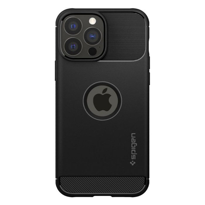 Spigen - Coque Rugged Armor pour iPhone 13 Pro Max, noir