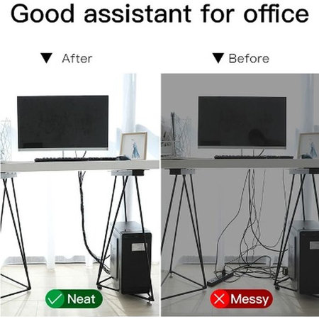 Baseus - Organisateur de câbles - Ruban de câble (3m), gris