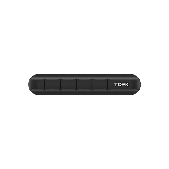 TOPK - Organisateur de câbles - Support pour 5 câbles, noir