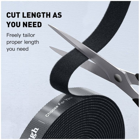 Elough - Organisateur de câbles - Ruban de câble (5m), noir