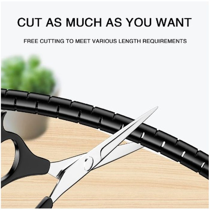 FixPremium - Organisateur de câbles - Tube (16mm), longueur 2M, noir