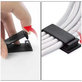 FixPremium - Organisateur de câbles - Clips - Lot de 5, noir